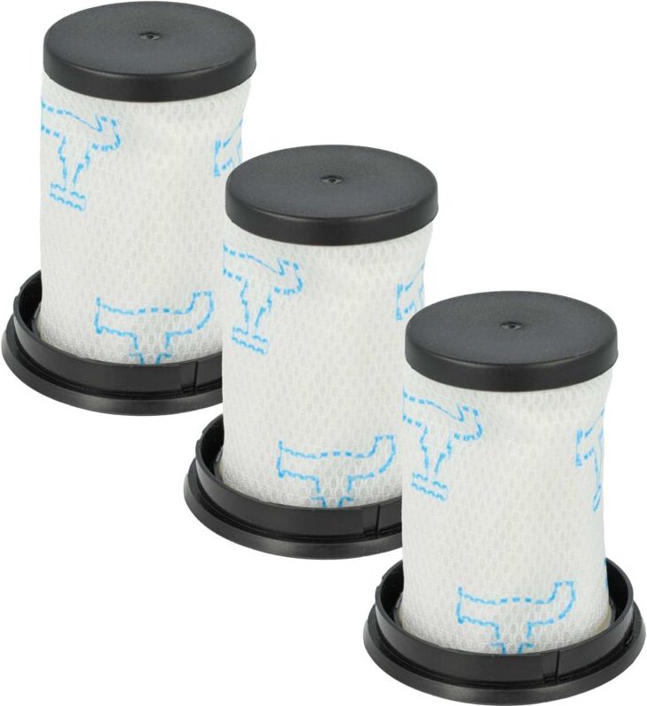 3x Trennfilter kompatibel mit Rowenta Air Force Flex RH9571, 7 60 Staubsauger - Ersatz-Filter, Abwaschbar Schwarz Blau W...