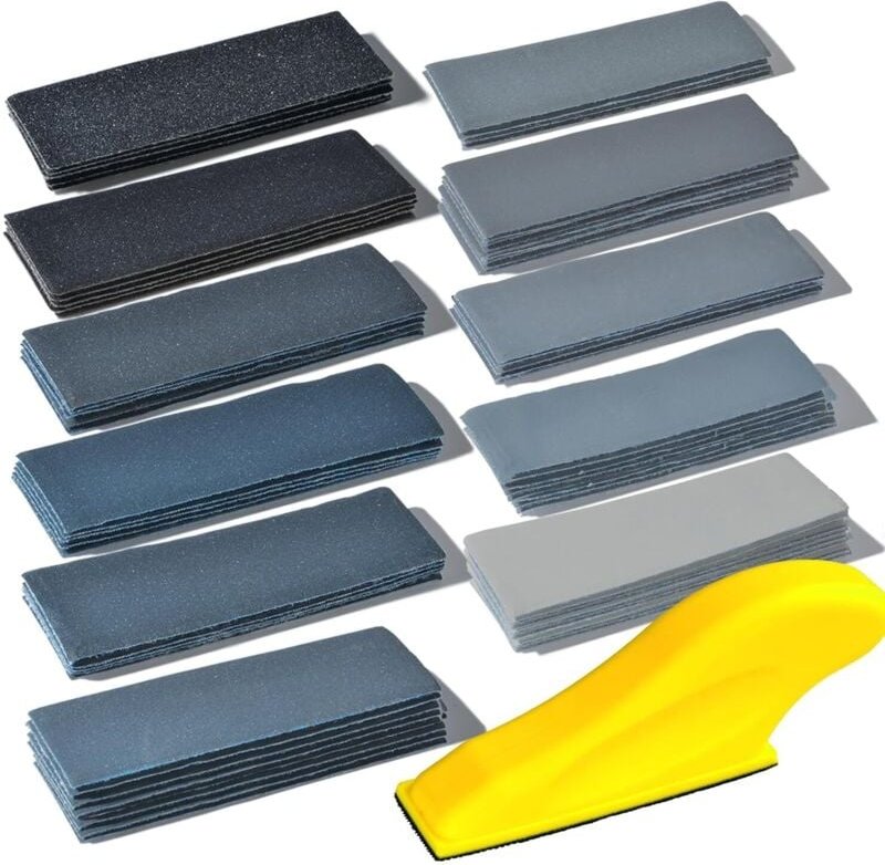Papier a Poncer Carrosserie, 120 à 5000 Grain Papier de Verre 9 x 3cm, Papier Abrasif