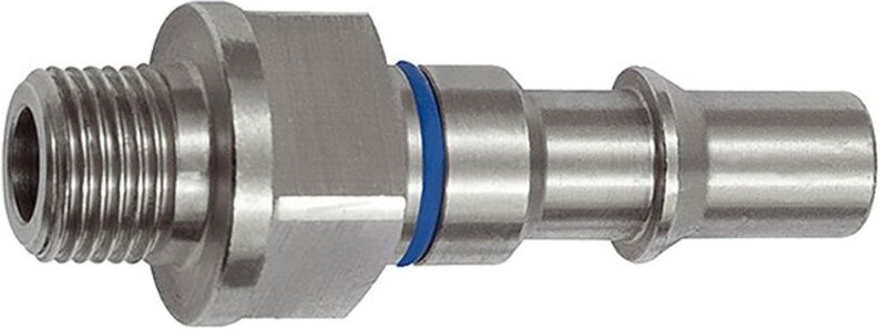 Unverwechselbarer Nippel nw 6, iso 6150 c, g 1/4 ag, blau - Riegler