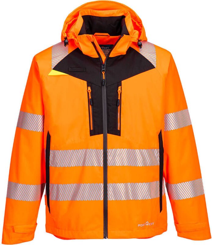Hochsichtbare Regenjacke DX4 Orange 2XL