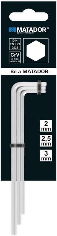 Thumbnail - Winkelschraubendreher-Satz l, 3-tlg., 2/2,5/3 m