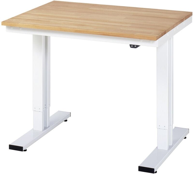 Werktisch adlatus 300 elektrisch höhenverstellbar Buche-Massiv-Platte 1000 mm x 800 mm - RAU