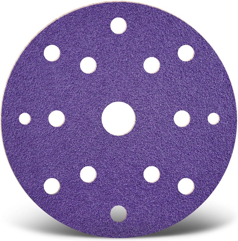 Titanium hd Klett-Schleifscheiben, 150 mm, 15-Loch, f. Exzenterschleifer, Keramik-Mix (50 Stk.) K80 - Menzer