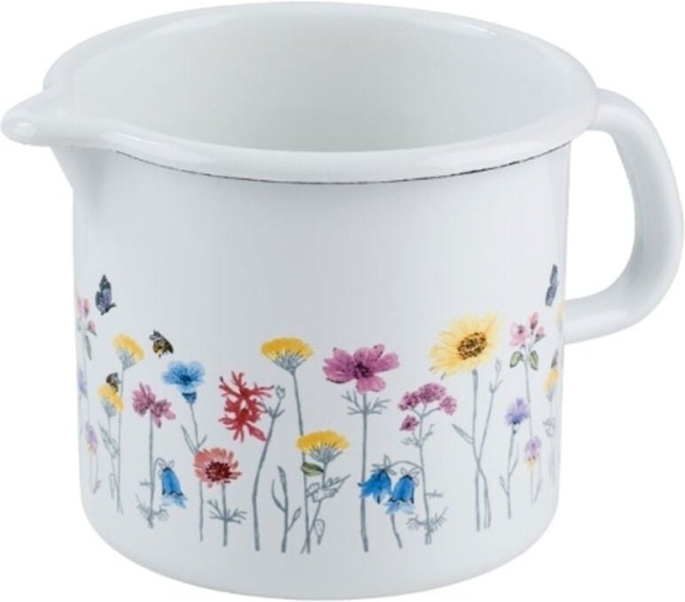 Riess Schnabeltopf Ø12cm 1L Flora Emaille