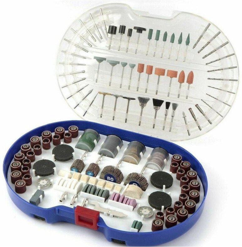 Trade Shop Traesio - Trade Shop - kit 276 zubehör mini-bohrer dremel bits zum polieren und glätten im koffer -