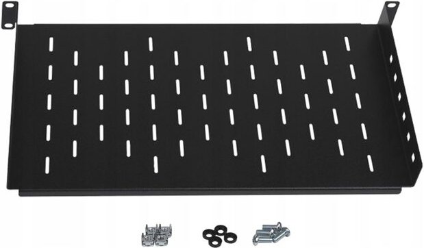 Fachboden 19" 1HE 250mm (21-2009) RAL 9005 FEST