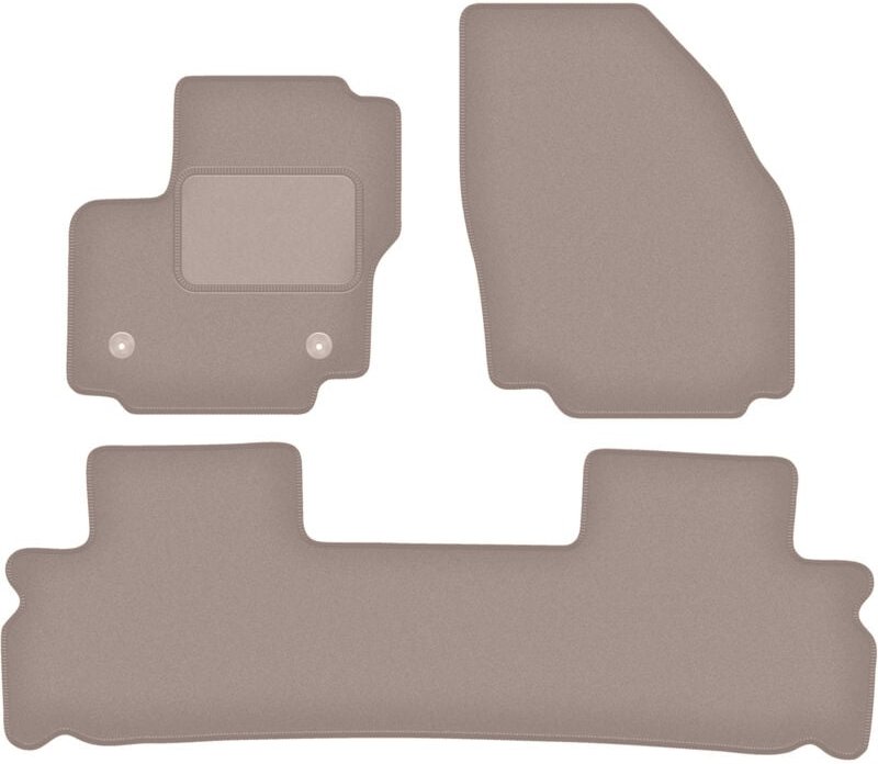 Beige Veloursmatten für: Ford S-MAX MK1 Minivan (2012-2015)