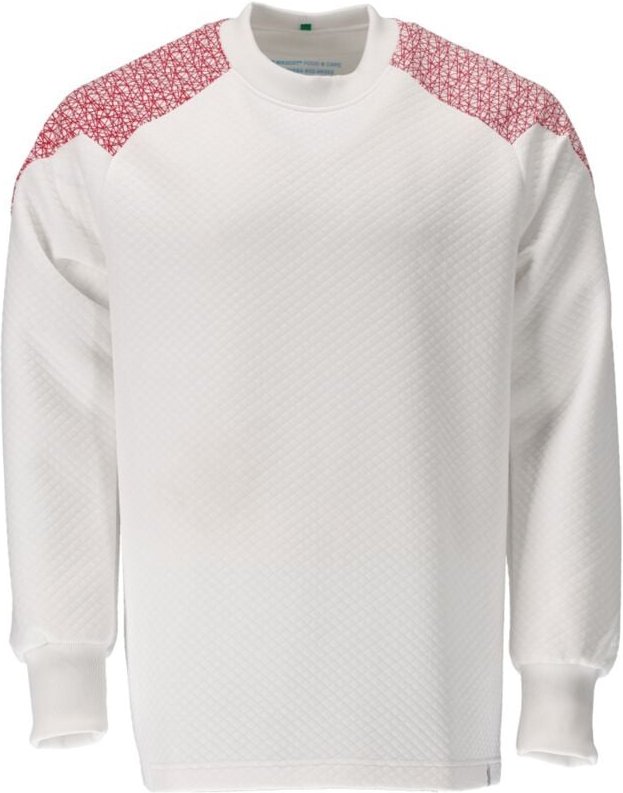 Sweatshirt 20084-932-06202 Gr. l weiss/verkehrsrot - Mascot