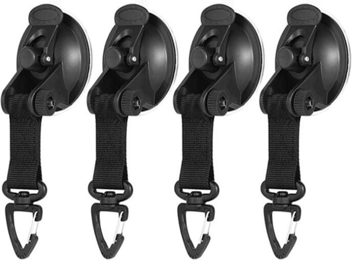 Fitags - 4er-Pack Saugnäpfe für Sonnenschutzmarkisen, Auto-Seitenzelte, Campingplane, maximale Tragkraft 10 kg—