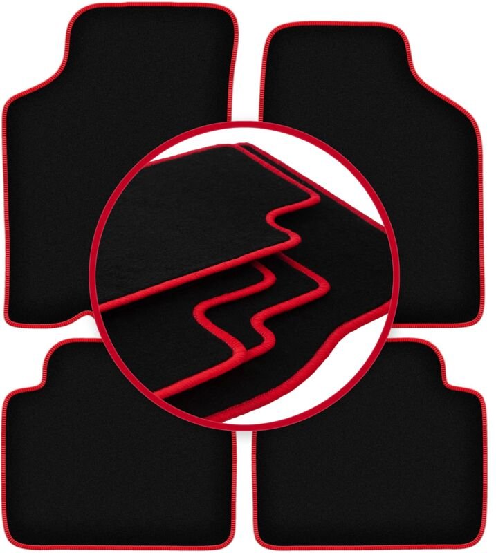 CARLUX-RED Autofußmatten für: Kia Sephia I Limousine (1994-1997)