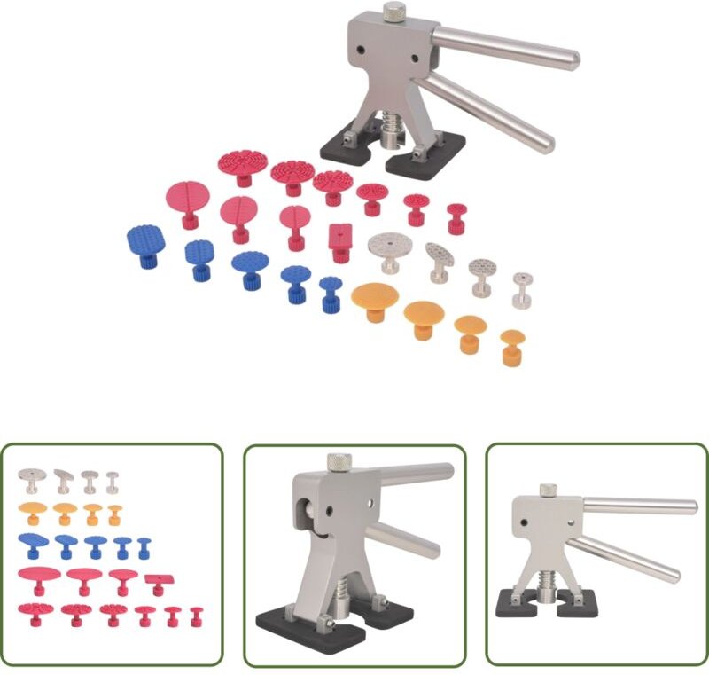 The Living Store 24-teiliges Lackreparatur Dellenheber Set Edelstahl - Dellenheber - Autoaufbereitung - Lackreparatur - ...