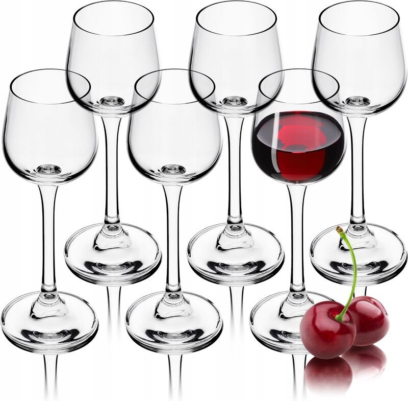 Wodkagläser mit Stiel, 60ml, 6er Set, Gläser für Wodka 60ml, 6 Stück - Kadax