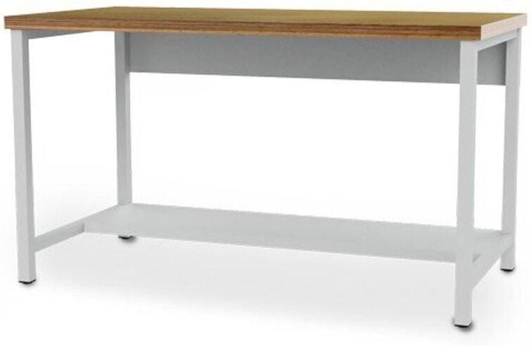 Arbeitswerktisch, Stahlfachboden halbe Tiefe Maße in mm (BxTxH): 1500 x 750 x 859