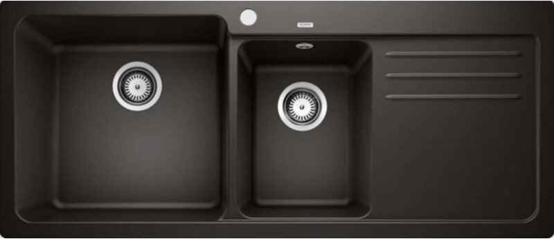 Naya 8 - Silgranitspüle, 116x50 cm, Schwarz 525945 - Blanco