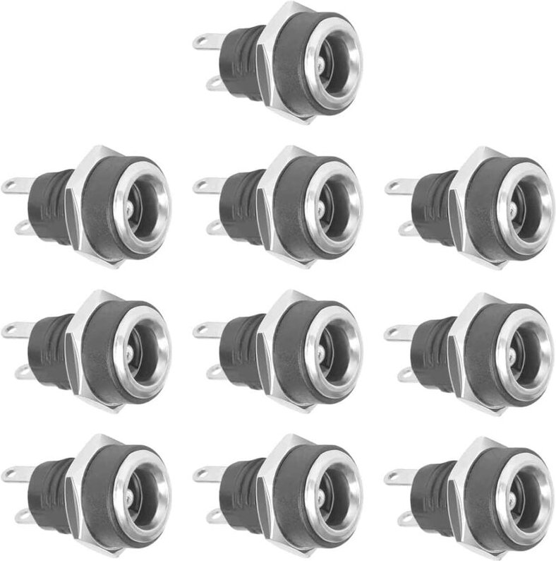 10 Stück DC Buchse 5.5 x 2.1mm 2 Polig DC Power Jack Buchse DC Einbaubuchse DC Steckverbinder
