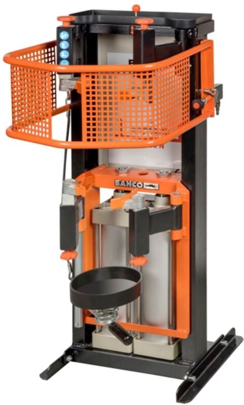 Bahco - Druckluft-Stand-Federspanner mit Doppel-Zylinder und Sicherheitskäfig