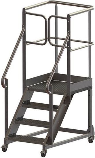 Marchepied inox 3 marches - Hauteur de travail max. 2,60m - PL600INOX-260/GCPR