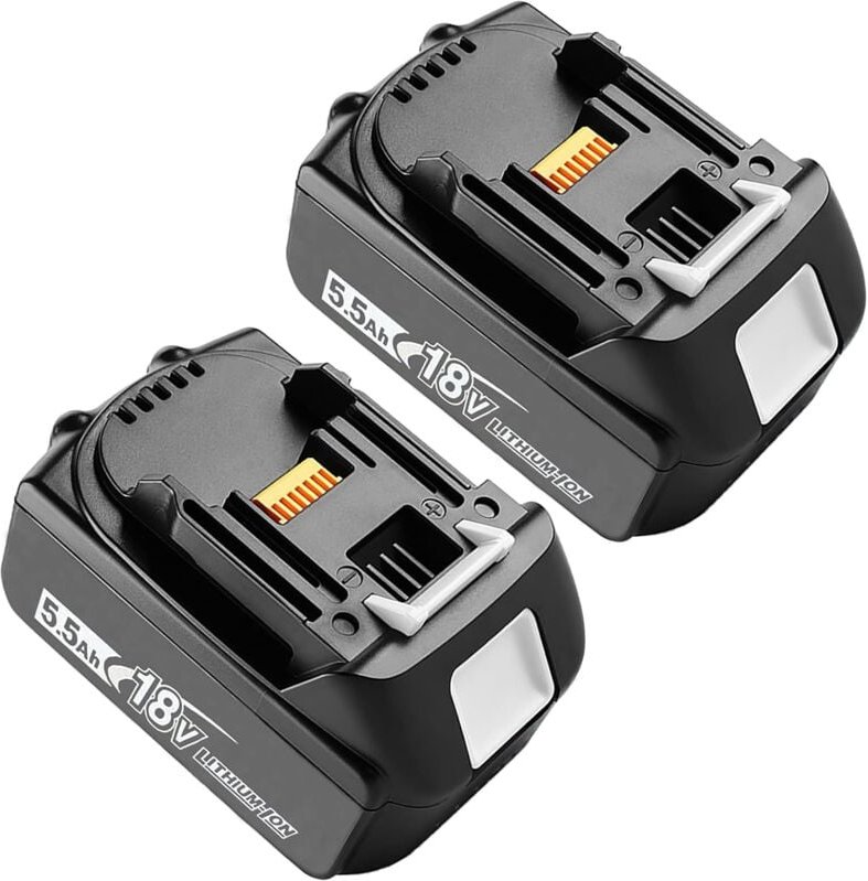 Thumbnail - Teetok - 2x 5,5Ah 18v Geräte Akku-Geräteakku,Kompatibel mit Makita-Akku, BL1850, BL1840, BL1830, BL1820 usw., mit LED-Ba...