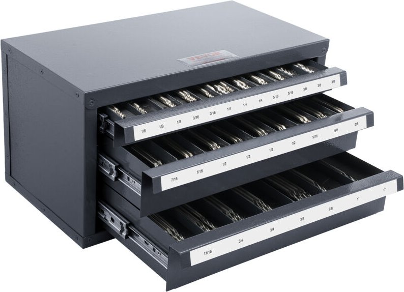 Mophorn - vevor Schaftfräser-Spenderschrank, Schaftfräser-Organizer-Schrank mit drei Schubladen für 1/8' bis 1',