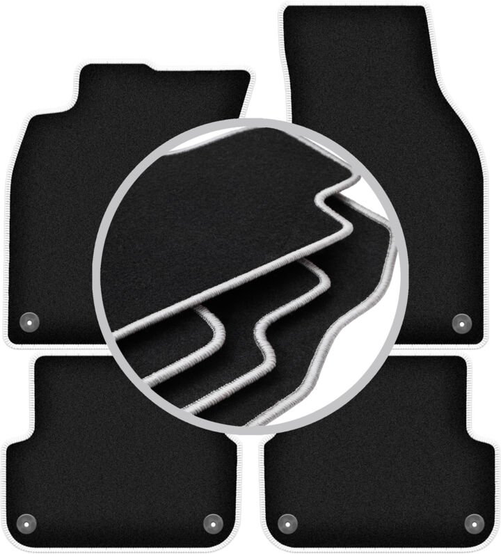 CARLUX-SILVER Autofußmatten für: Audi A6 C6 Limousine, Kombi, Avant (2004-2006)