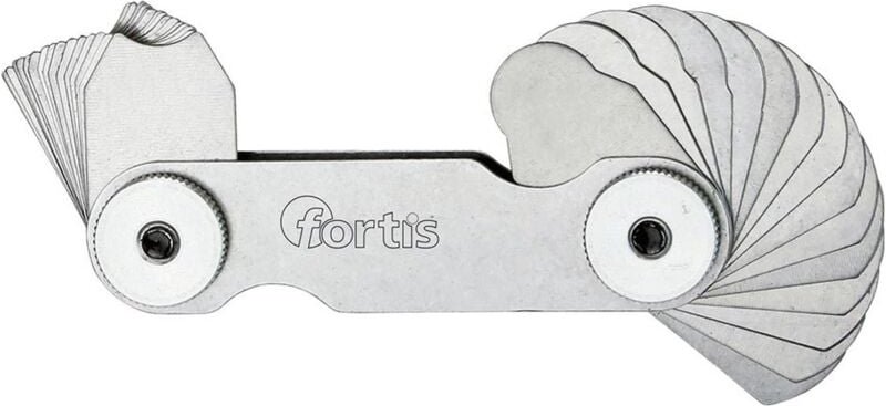Fortis Radienschablone 16 Blatt 7,5-15,0mm