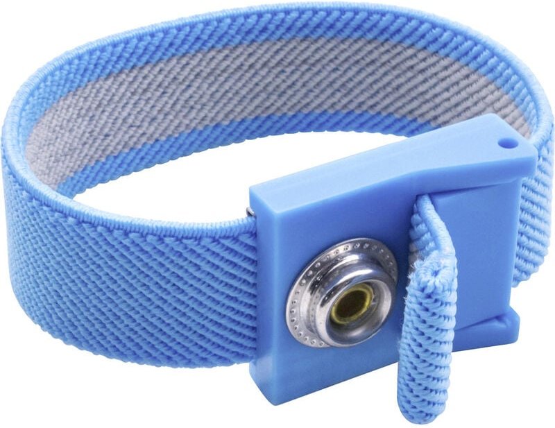 ESD-Handgelenkband Blau Druckknopf 10 mm - Quadrios