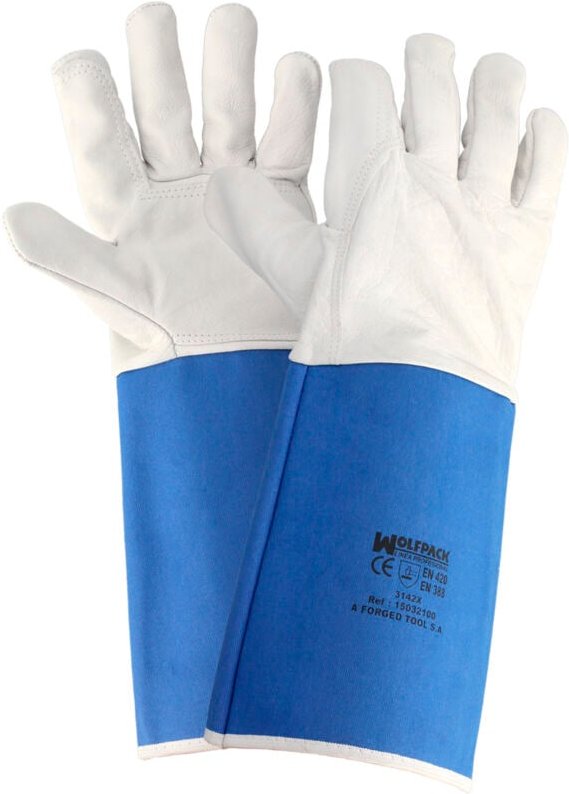 Spaltlederhandschuhe Länge 40 cm. Widerstandsfähiger Handschuh, bequemer Handschuh, Arbeitshandschuhe, (Paar)