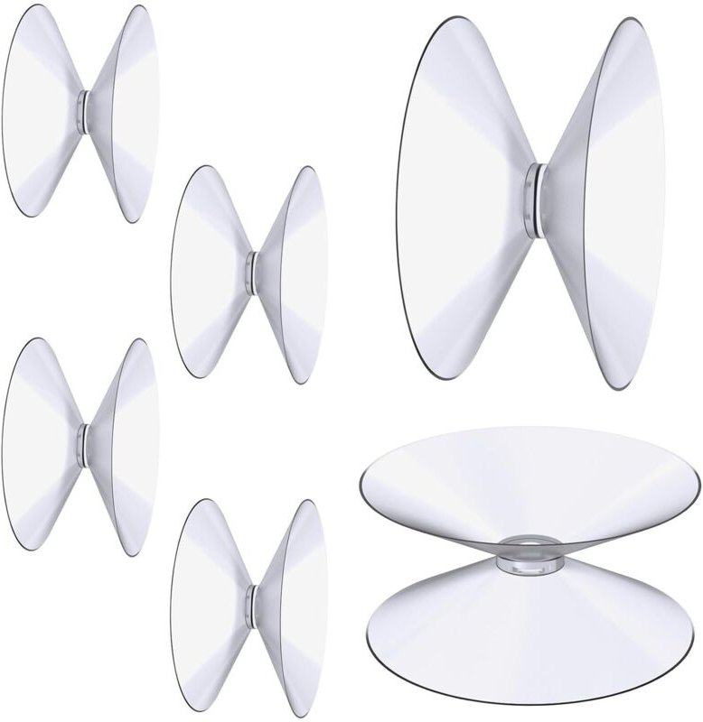 Stück doppelseitige Saugnäpfe, 4 cm transparente Saugnäpfe, extra starker PVC-Kunststoff-Vorhangaufhänger, Isolierungssa...
