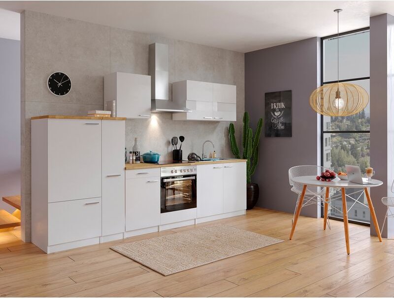 Thumbnail - Küche Küchenzeile Küchenblock Einbauküche Weiß Malia 300 cm Respekta