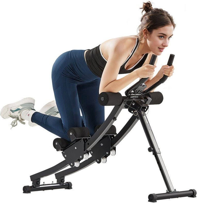 VEVOR Bauchmuskeltrainingsgerät Bauchtrainer AB-Maschine für Fitnessstudio, Bauchtrainer 200 kg Gewichtskapazität, Bauch...