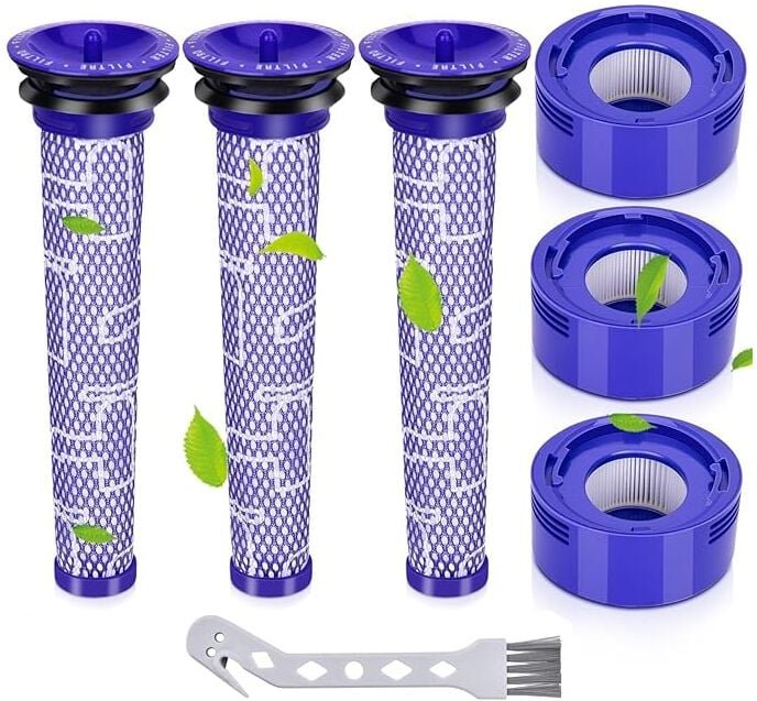 Thumbnail - V7 V8 Filter für Dyson,Ersetzt Filter und Vorfilter für Dyson V8 V7 Animal Absolute Motorhead Staubsauger,3 HEPA-Nachmot...
