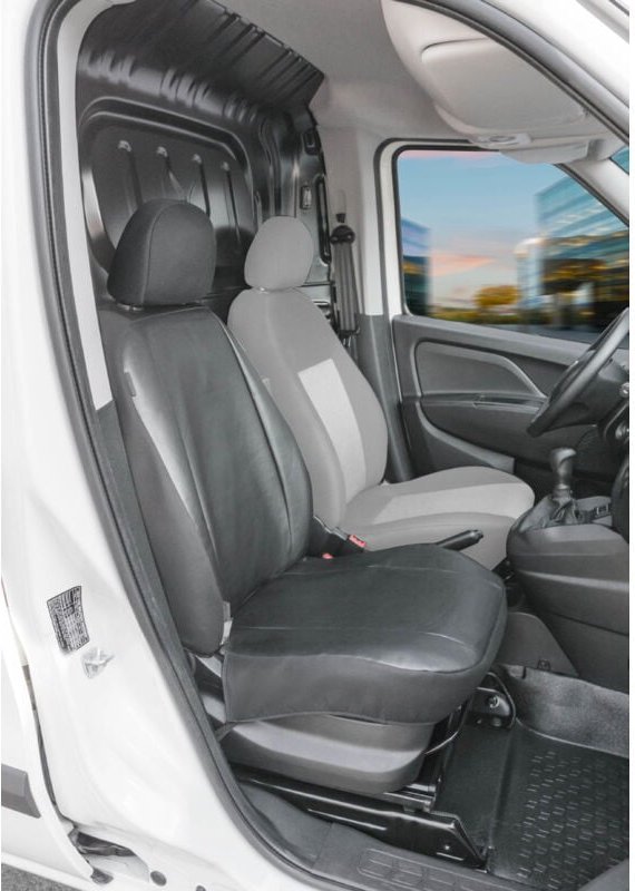 Walser - Passform Sitzbezug aus Kunstleder kompatibel mit Fiat Doblo (263), Einzelsitz Beifahrer Armlehne innen