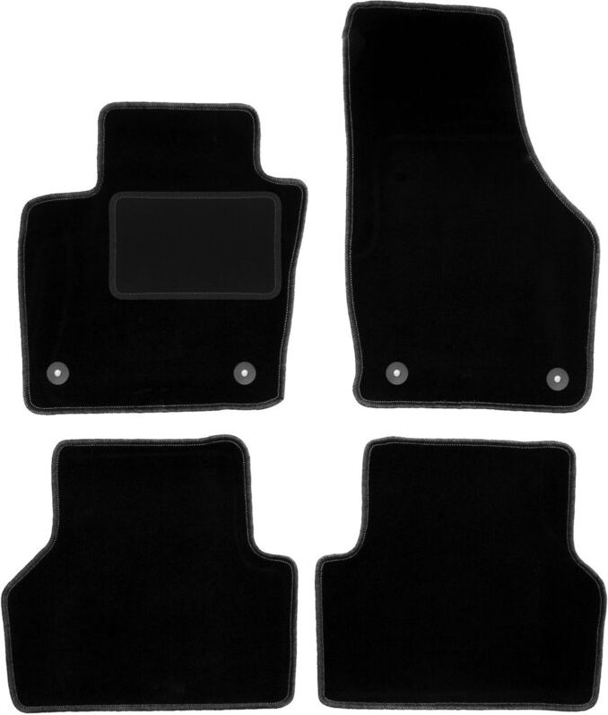 Schwarze Velours-Fußmatten für: Audi Q3 I 8U SUV (2011-2018)