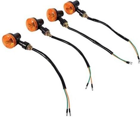 Für klr 650, 4er-Set Blinker, 4-teiliges Motorrad-Blinkerset, 12 v, ABS-Kunststoff, universelle Blinkerbirne (orange)