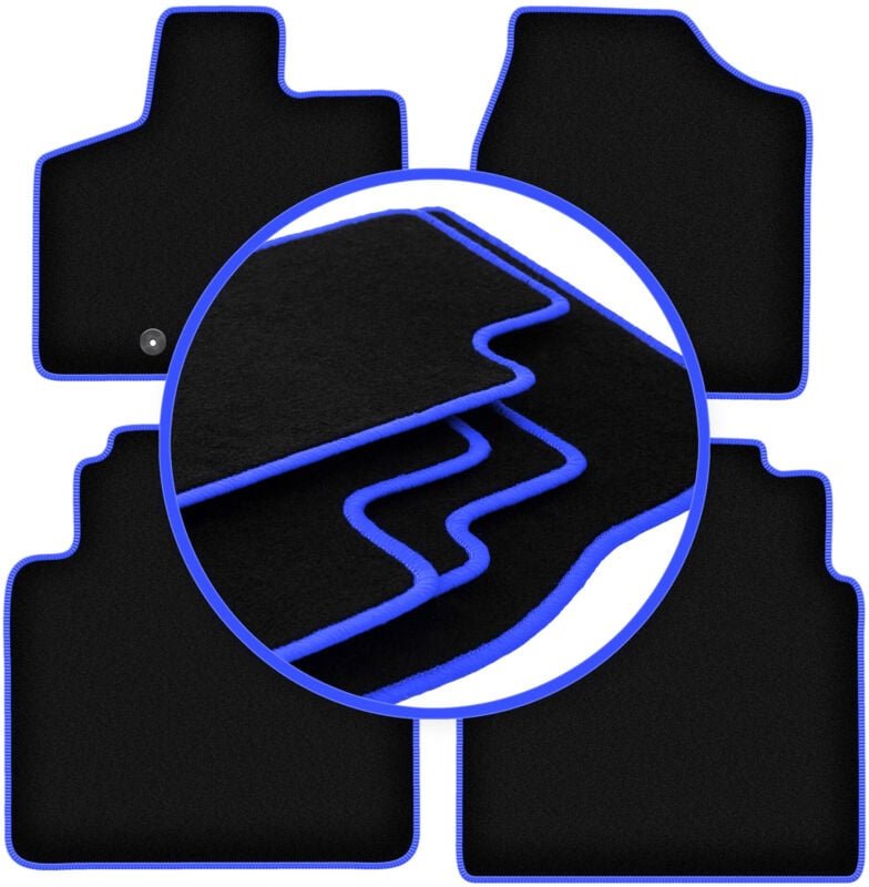 CARLUX-BLUE Autofußmatten für: Chrysler Grand Voyager V Minivan (2008-2016)