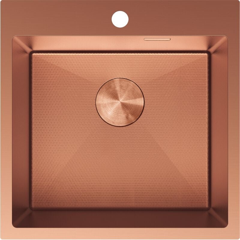 Mexen - Solix Edelstahlspüle 1-beckig 500 x 500 mm, Kupfer hc - 6407501000-65HC