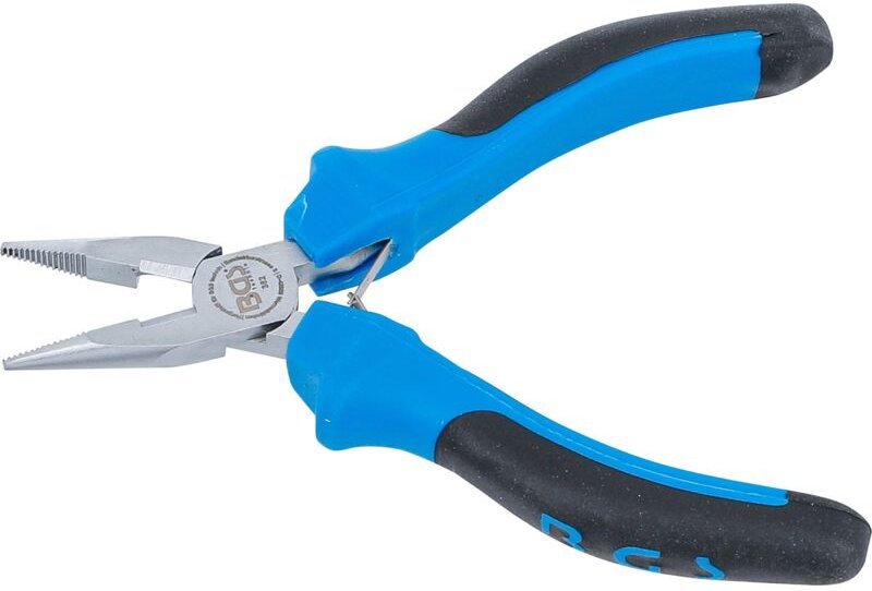 Elektronik-Spitzzange gerade mit Feder 130 mm