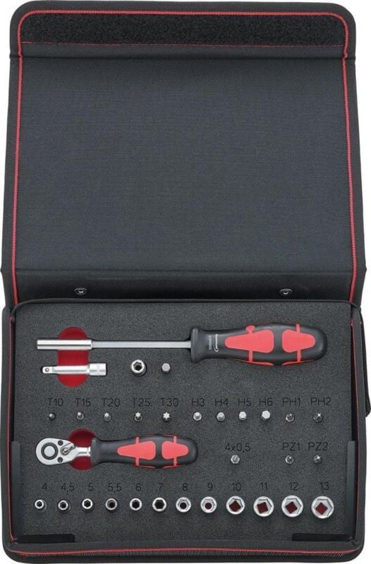 Format - Steckschlüssel-Satz 1/4' 31-teilig in Nylonmappe