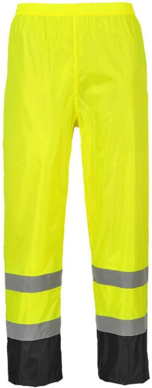 Portwest Klassische Kontrast Warnschutz-Regenhose Gelb/Schwarz L