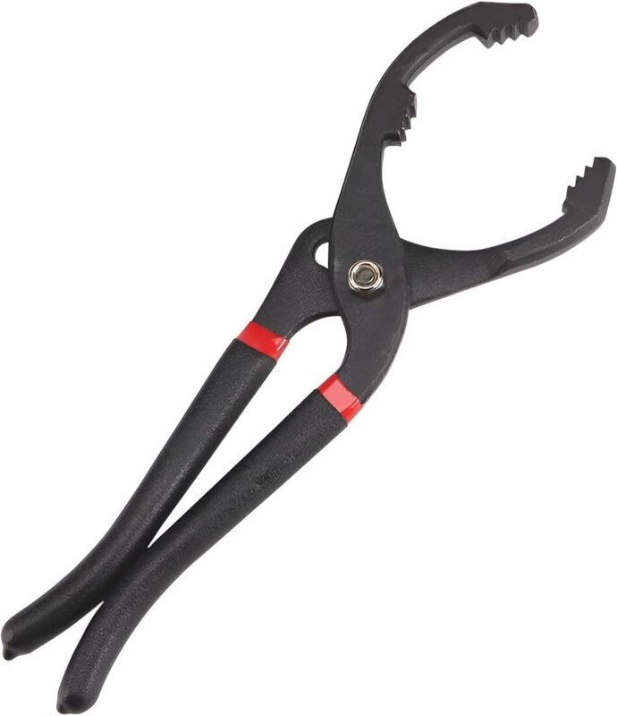 Jalleria - Verstellbare Ölfilterzange, Universal-Ölfilterschlüssel 45–115 mm, Auto-, Motorrad- und LKW-Zubehör, für alle...