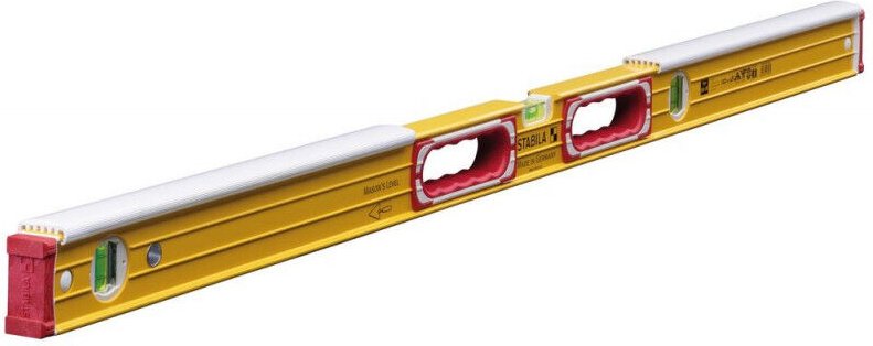 Stabila - Wasserwaage Type 196-2 k, 122 cm, mit schlagfestem Klopfschutz - 16406