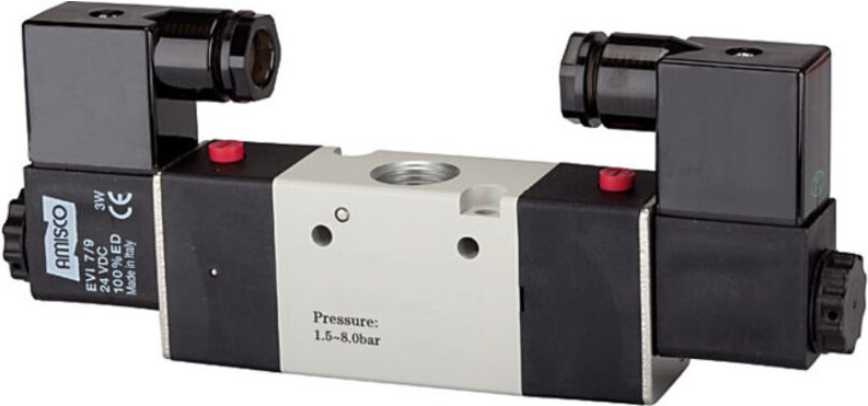 Thumbnail - 3/2-Wegeventil elektropneum. »3V«, bistabil, g 1/4, 24 v dc - Riegler