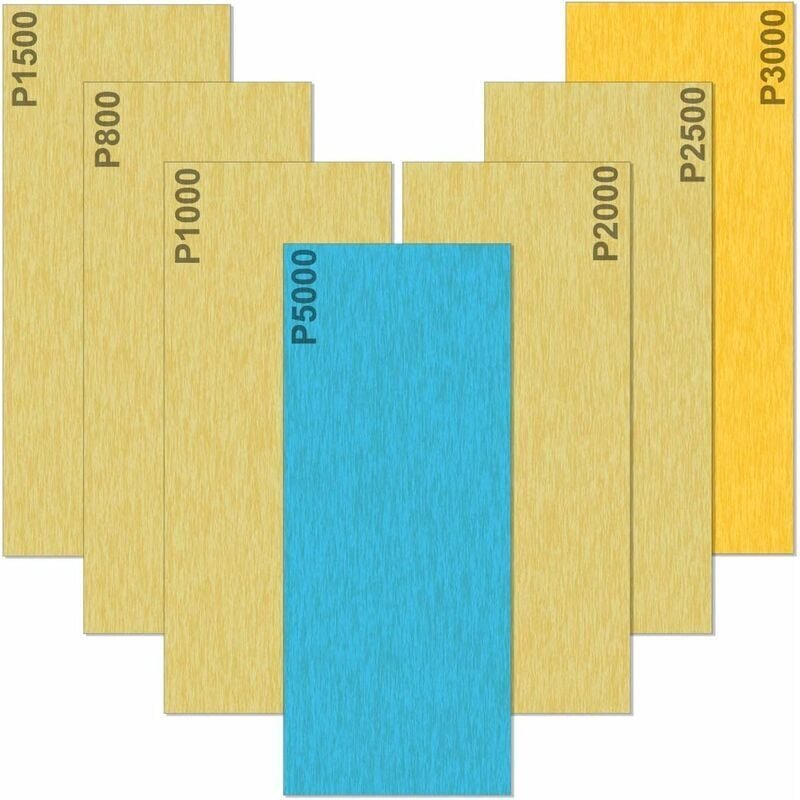 Schleifpapier 5000 3000 2500 2000 1500 1000 800 Körnung Nass- und Trockenschleifpapier, zum Polieren von Metall, Holz, A...