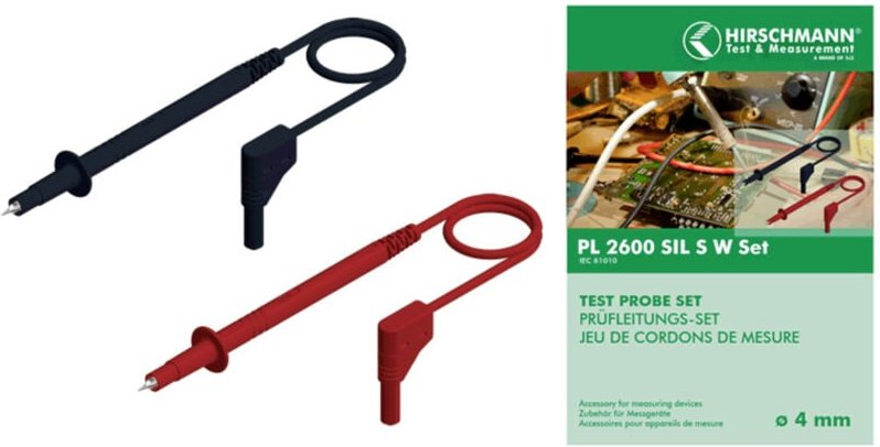 Sks Hirschmann - pl 2600 sil s w set Sicherheits-Messleitungs-Set 4 mm-Stecker 4 mm-Stecker 1.00 m Rot