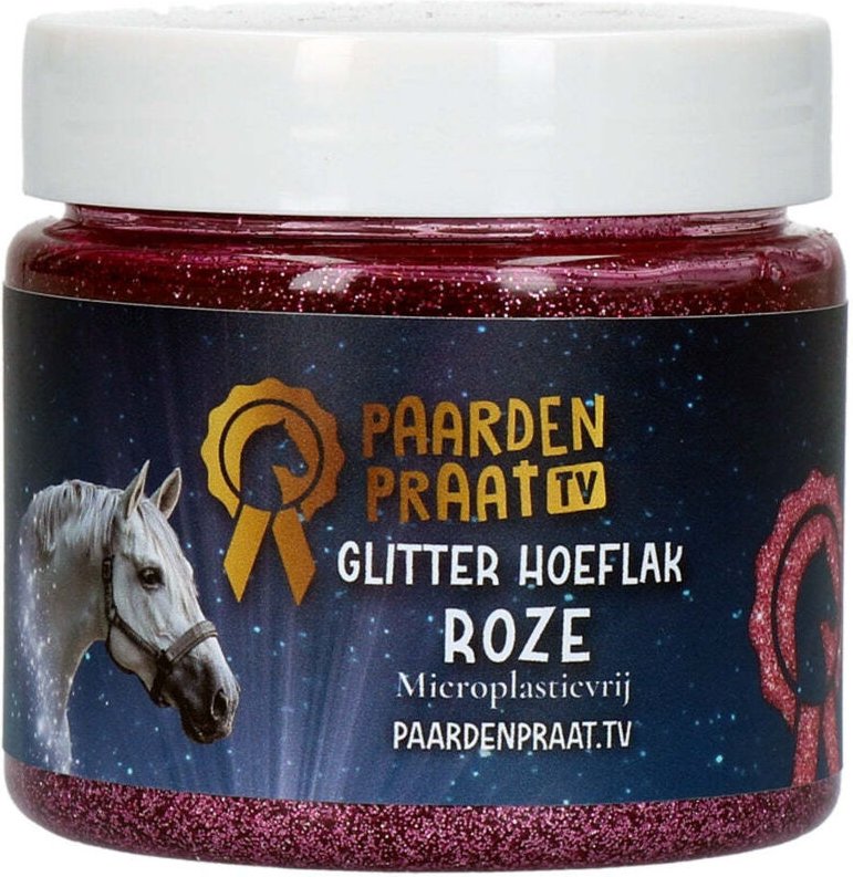 Paardenpraat tv glitter hufpolitur pink