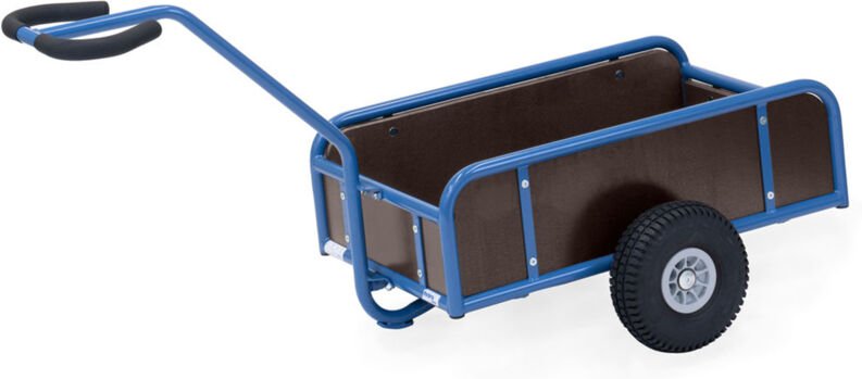Fetra Handwagen mit 4 Wänden und Polyurethanbereifung, 795x445mm Ladefläche