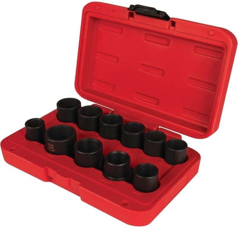 M991 11-teiliger Radmuttern-Steckschlüsselsatz für 17, 18,5, 20, 21,5, 23, 24,5 oder 26 mm und 3/4", 13/16", 1" und 1-1/...