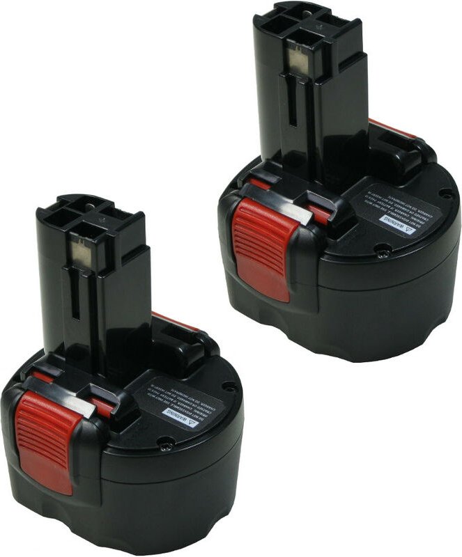 2x Trade-shop Ni-MH Akku, 9,6V / 3000mAh für Bosch PSR960 GSR9.6 23609 32609 32609-RT GDR9.6-V PSR9.6-VE-2 PSR-960 GSR-9...