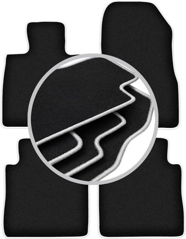 CARLUX-SILVER Autofußmatten für: Nissan Note II Fließheck (2012-)