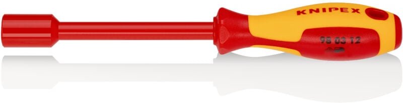 98 03 12 Steckschlüssel mit Schraubendreher-Griff isoliert mit Mehrkomponenten-Hüllen, VDE-geprüft brüniert 237 mm